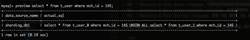 ShardingSphere Proxy 预览 SQL